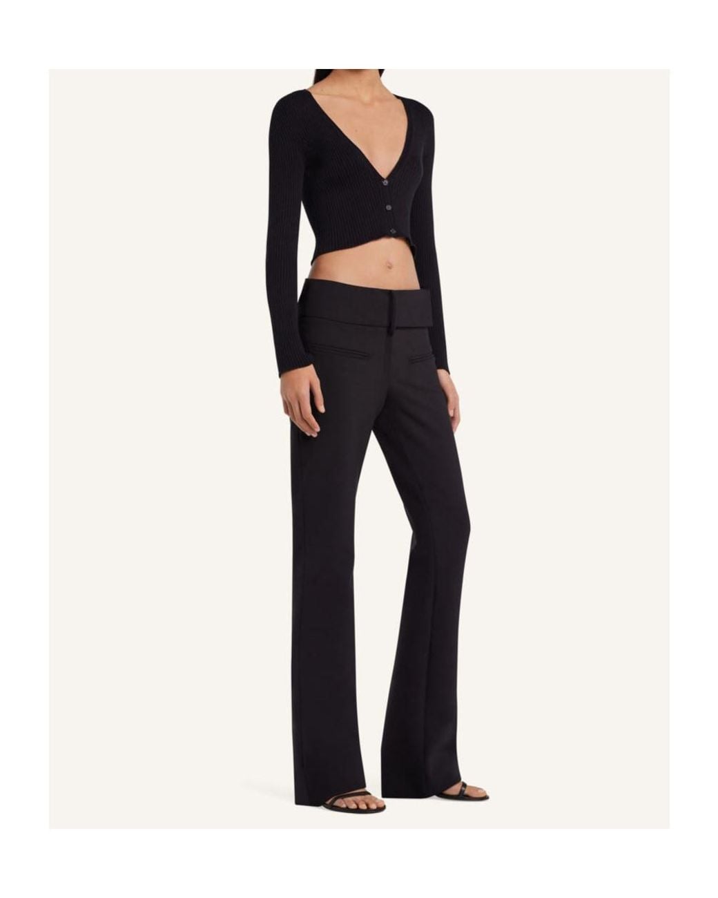 Courreges Black Courrèges Solar Light Rib Cardigan