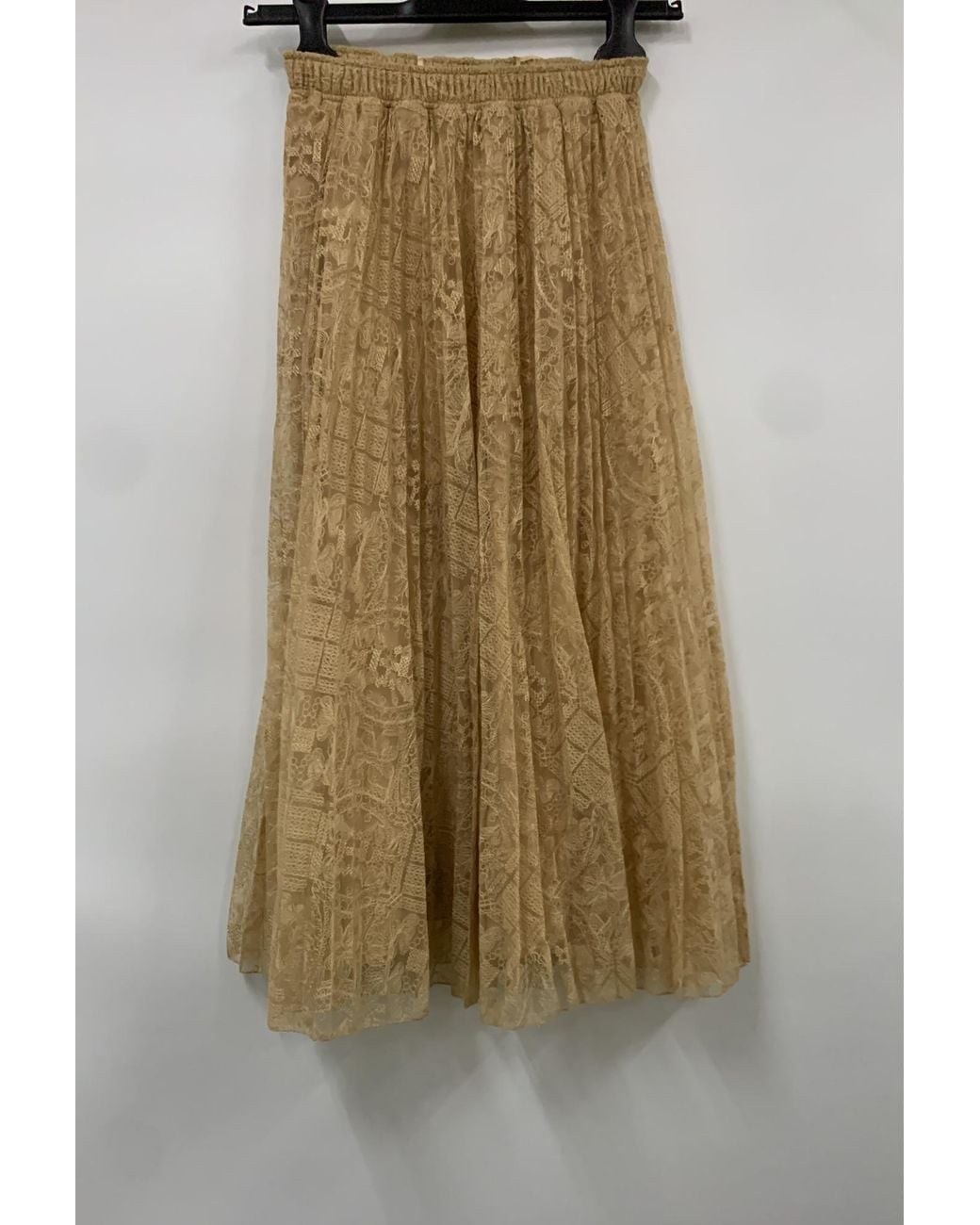 Ermanno Scervino Natural Lace Midi Skirt
