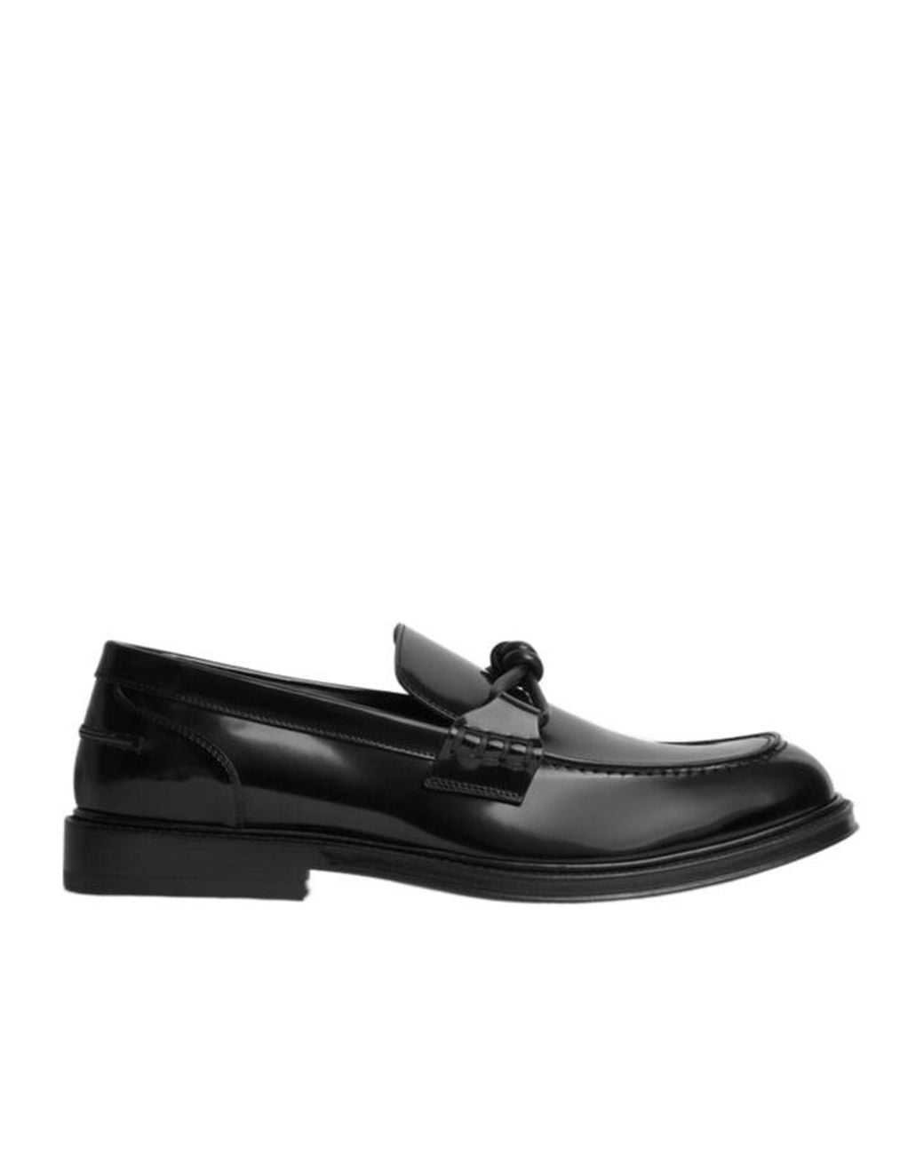 Bottega Veneta Black Astaire Knot Detailed Loafers for men