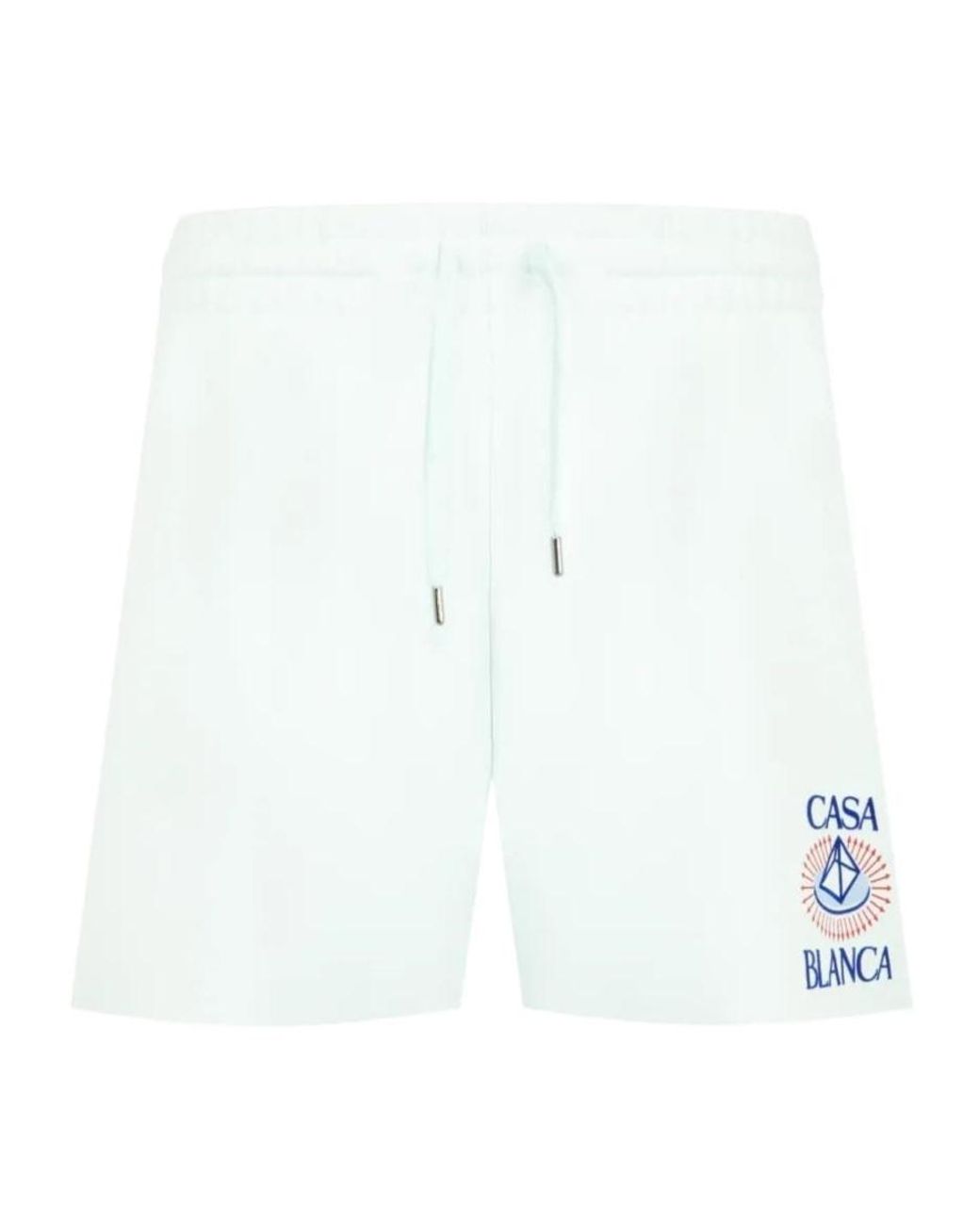 Casablanca White Sweat Shorts for men
