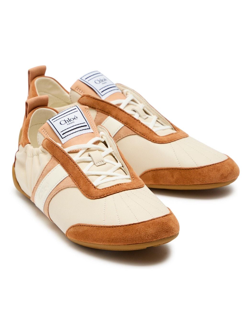 Chloé Pink Patchwork Flat German Training Shoes