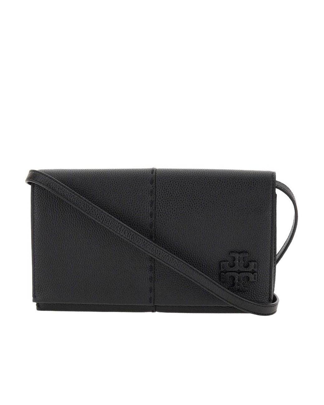 Tory Burch Black Logo Plaque Shoulder Bag