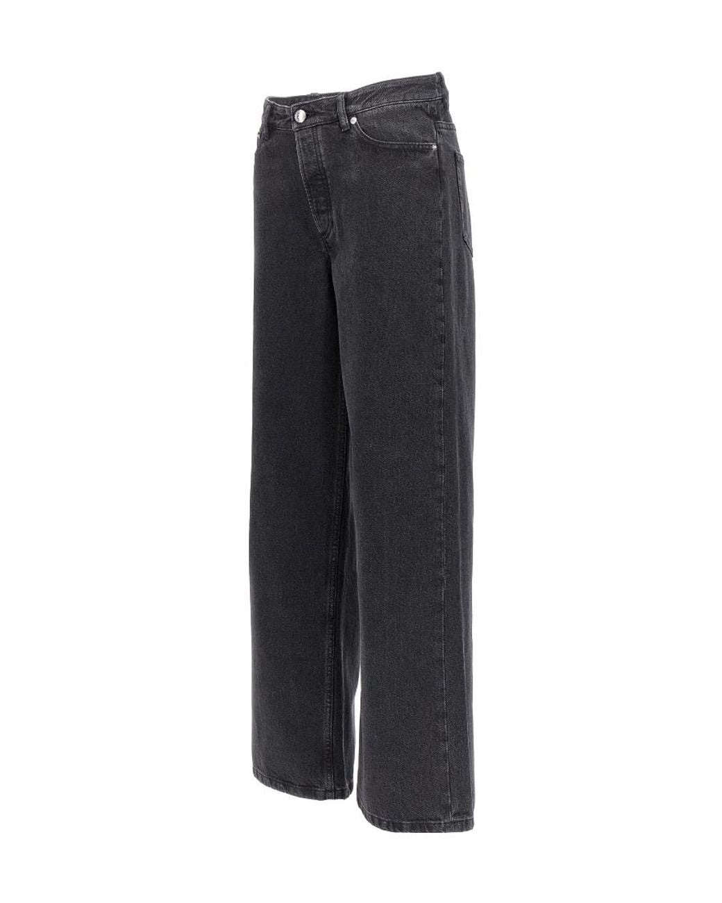 A.P.C. Gray Wide-Leg Cropped Jeans