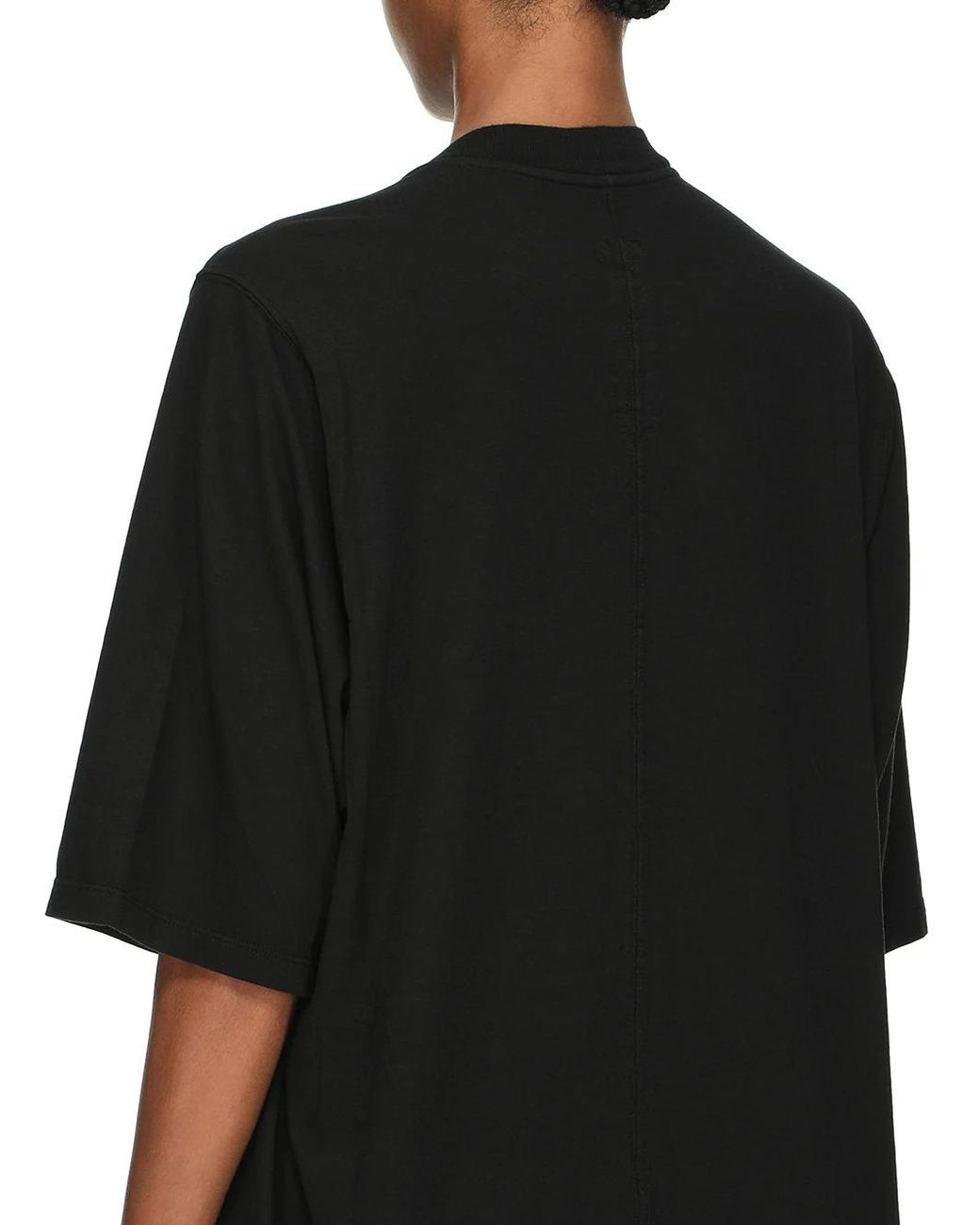 Rick Owens Black Crew Neck Short-Sleeved T-Shirt