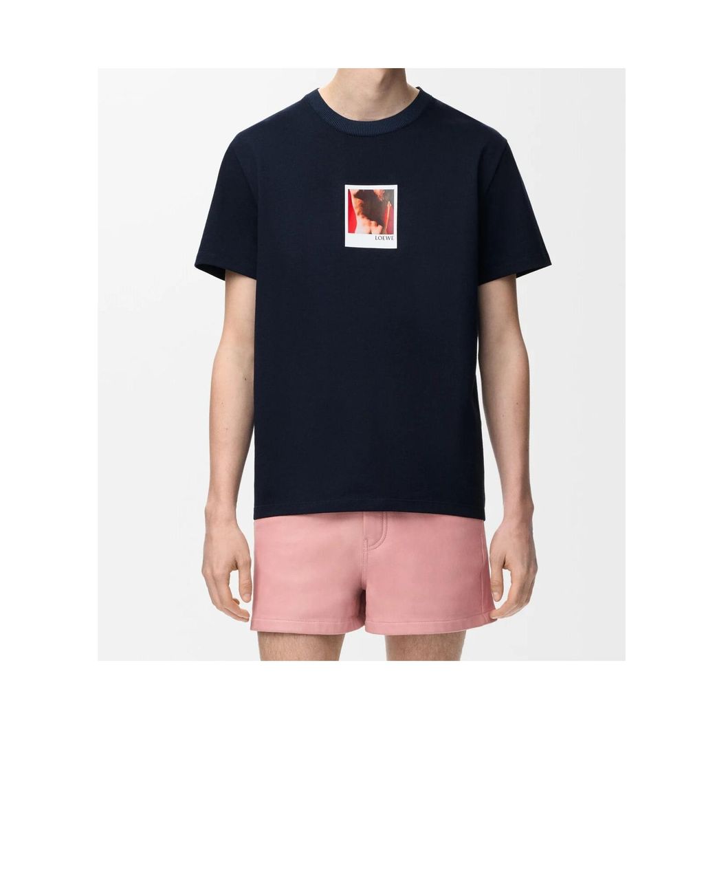 Loewe Blue Crewneck Printed T-Shirt for men