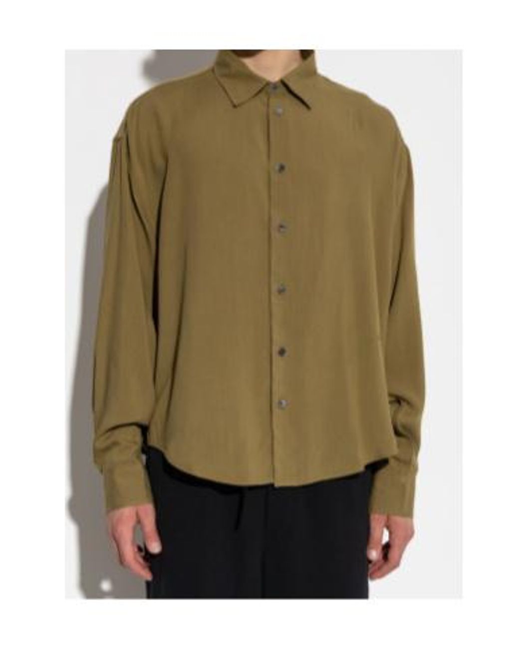 AMI Green Long Sleeve Buttoned Shirt for men