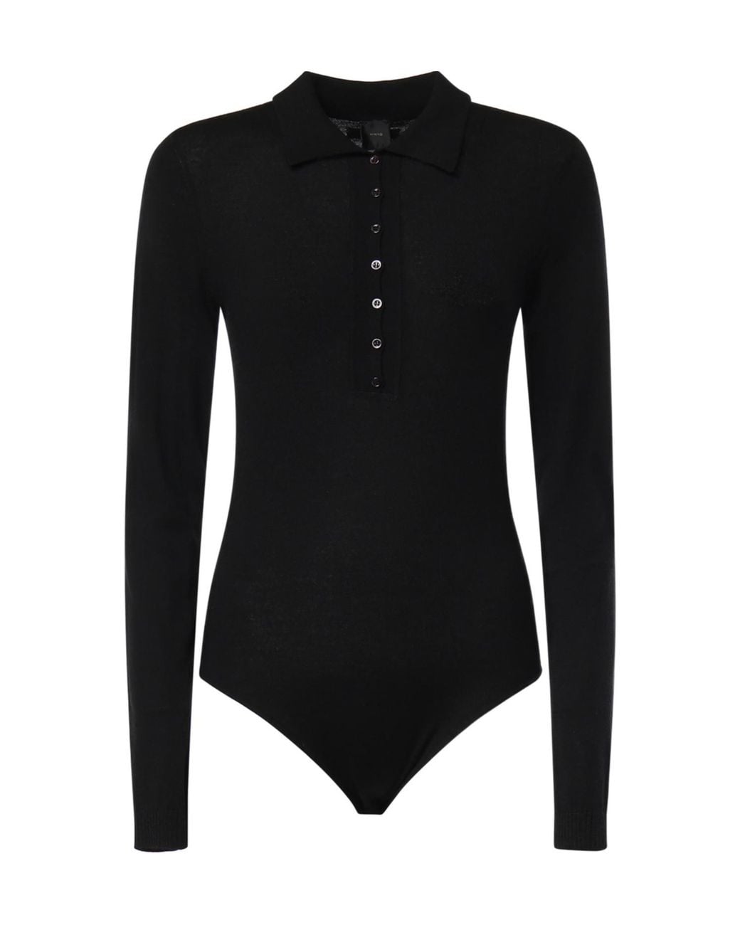 Pinko Black Long-Sleeve Buttoned Bodysuit