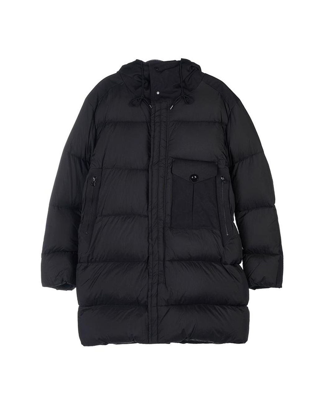 C P Company Blue Hooded Puffer Jacket for men