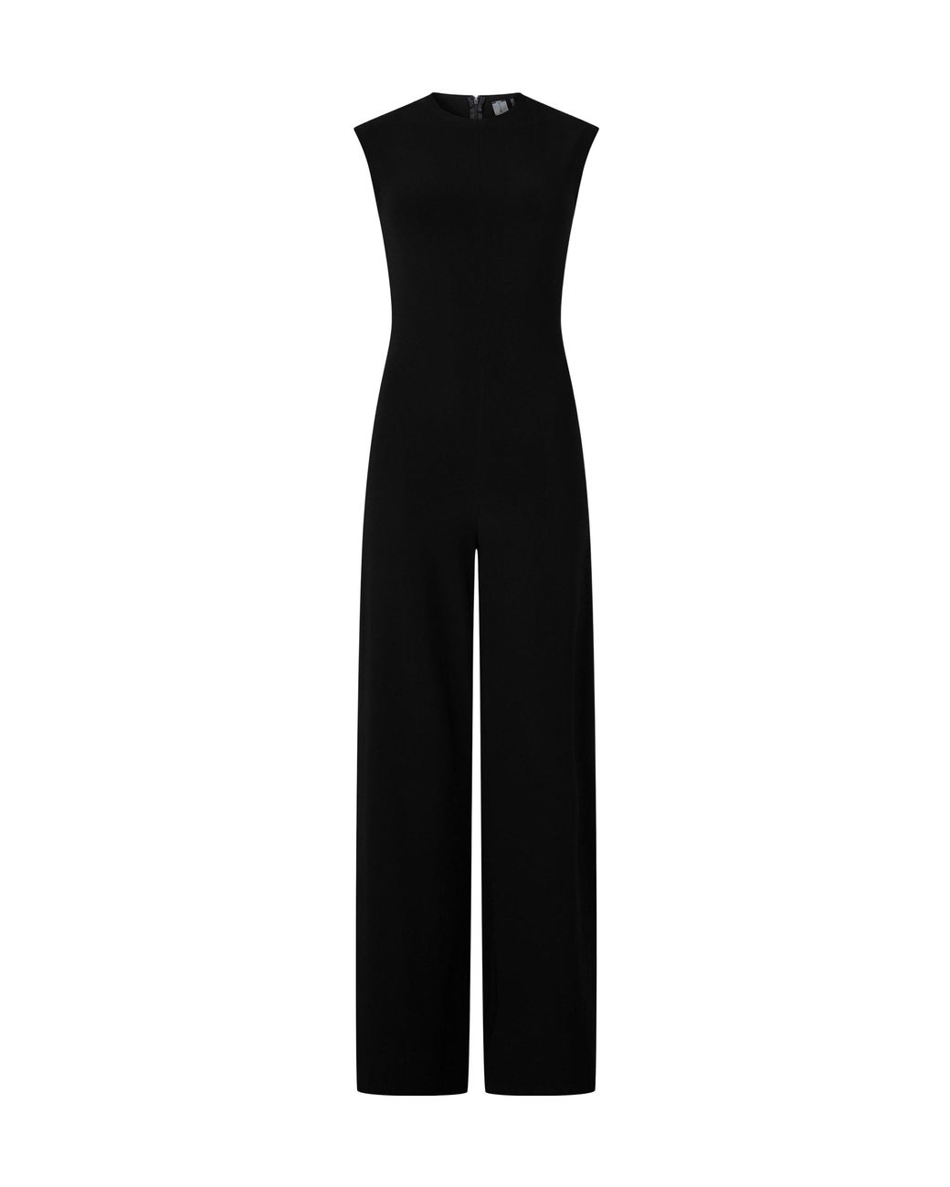 Norma Kamali Black Round-Neck Jumpsuit