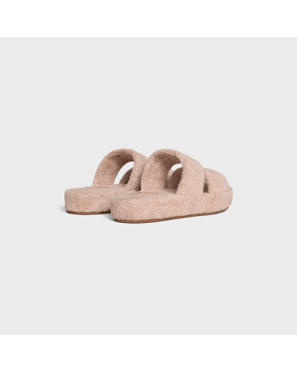 Céline Pink Triomphe Open-Toe Slippers