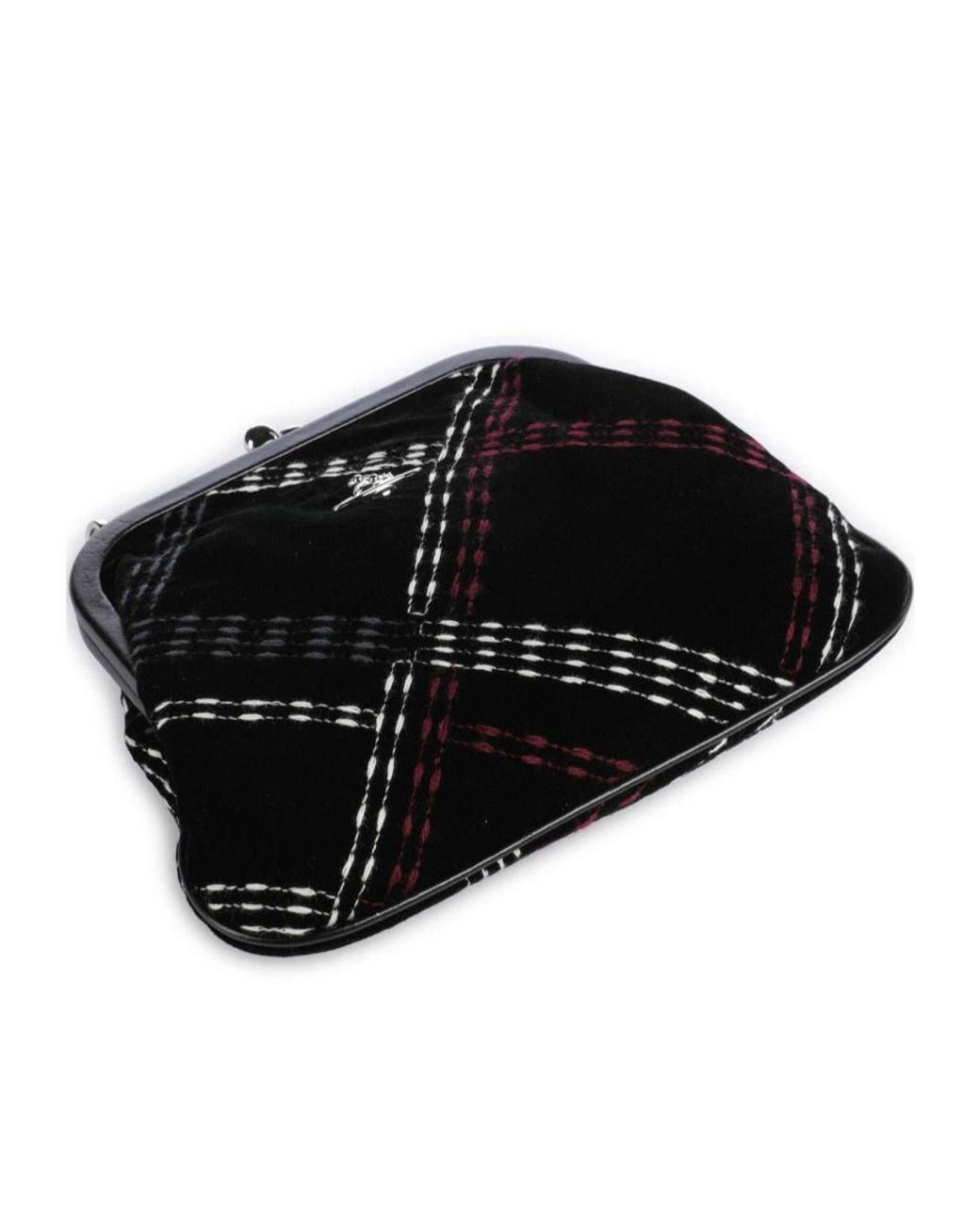 Vivienne Westwood Black Vivienne Checked Shoulder Bag