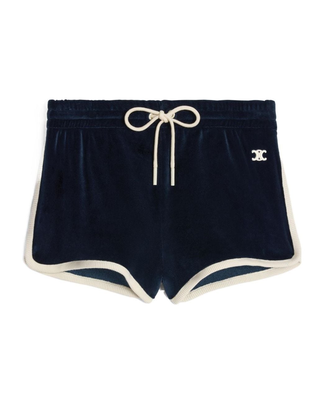 Céline Blue Triomphe Mini Shorts