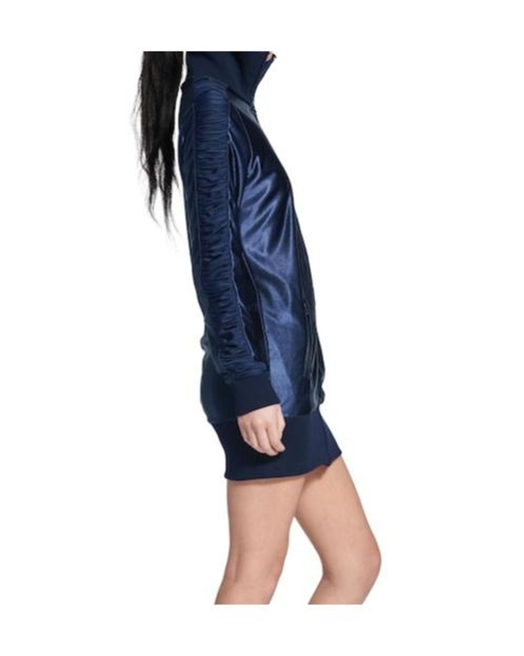 Balenciaga Blue Fitted Zip-Up Tracksuit Dress
