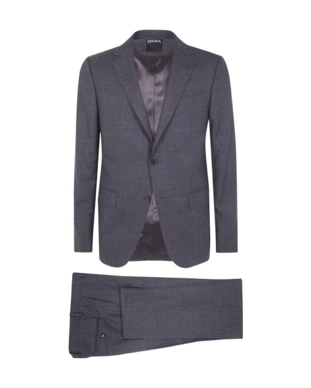 Zegna Blue Single Breasted Tailored Suit for men