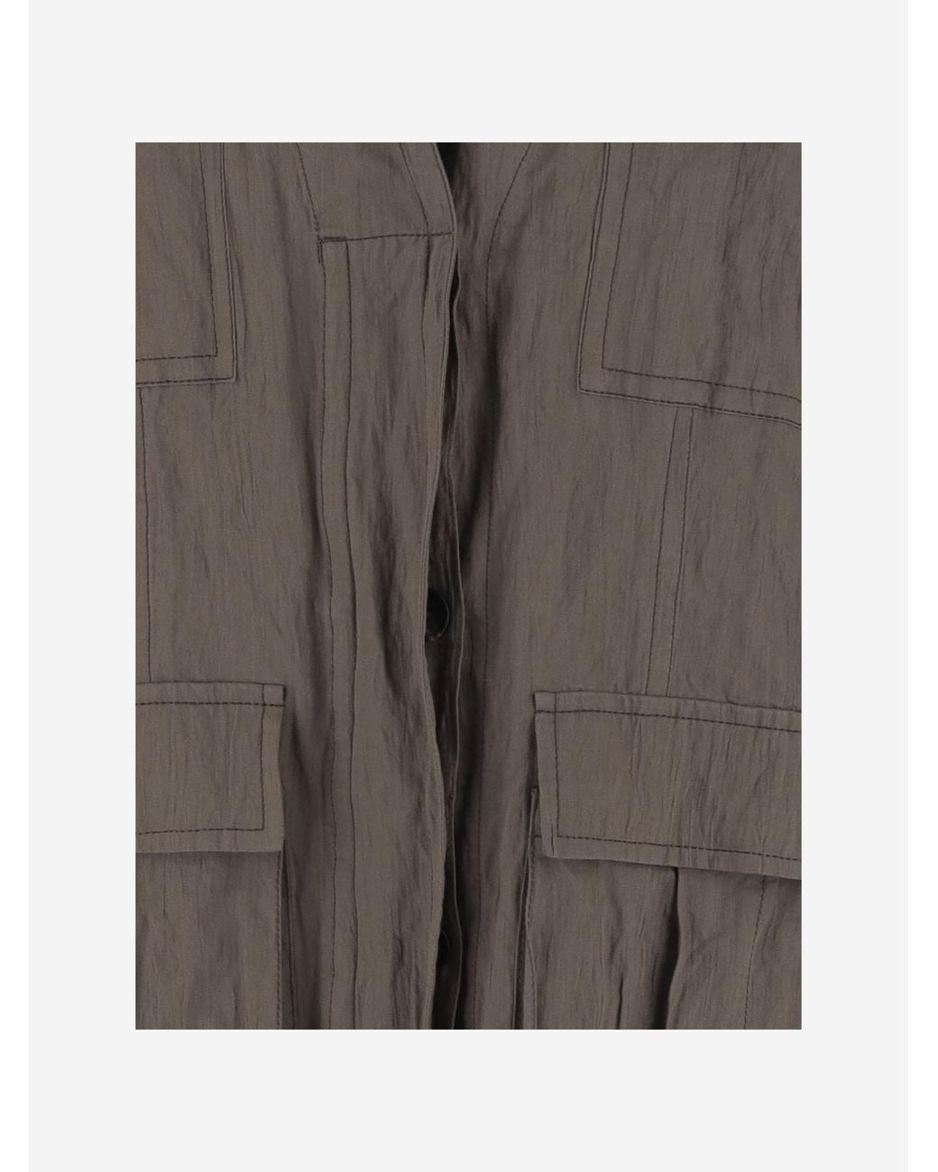 Ferragamo Brown Ferragamo Pocket Detailed Belted Coat