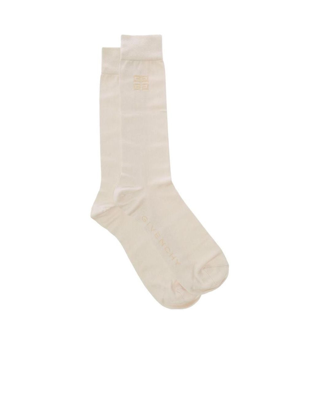 Givenchy White 4G Motif Socks for men