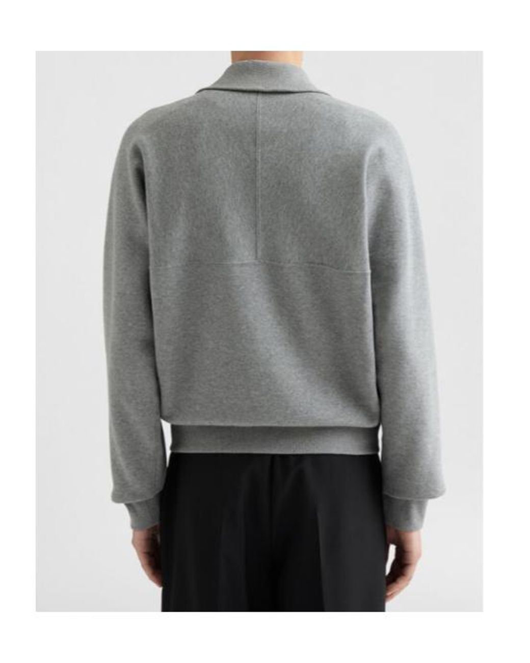 Jil Sander Gray Cotton Terry High-Neck Sweatshirt for men