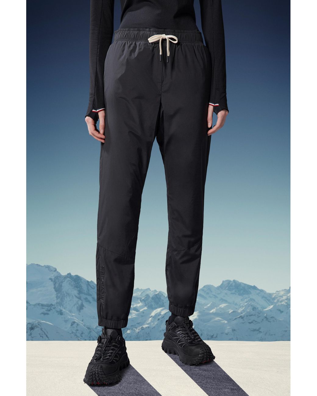 Moncler Black Grenoble Ripstop Drawstring Trousers