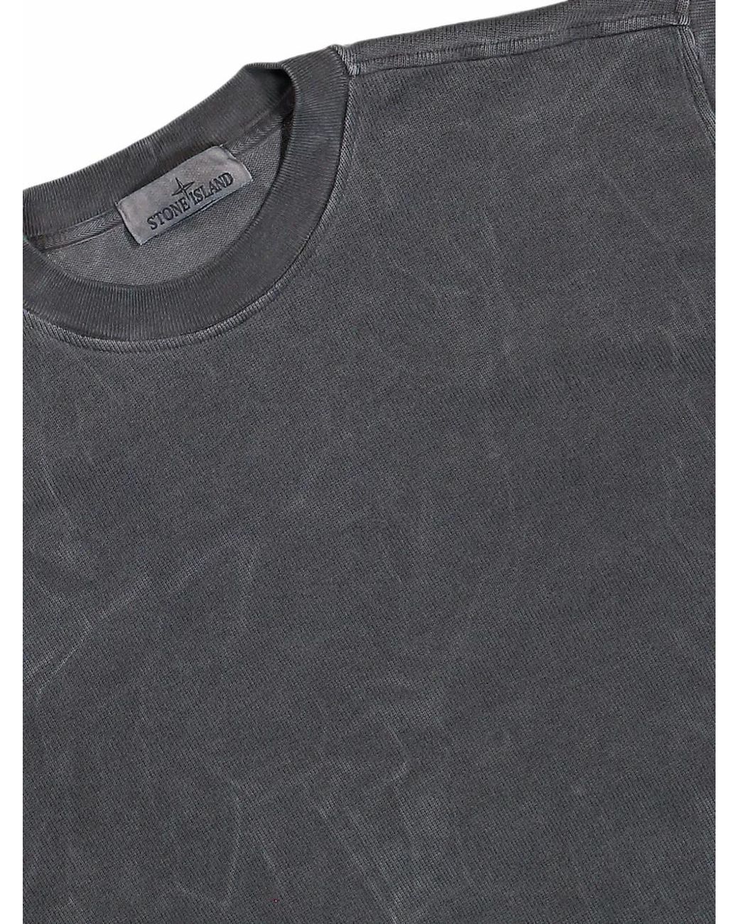 Stone Island Gray Oversized-Fit Crewneck Sweatshirt for men
