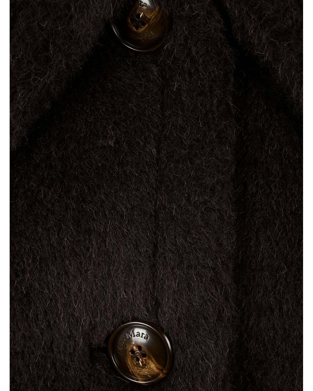 Max Mara Black Boxy Button-Front Jacket