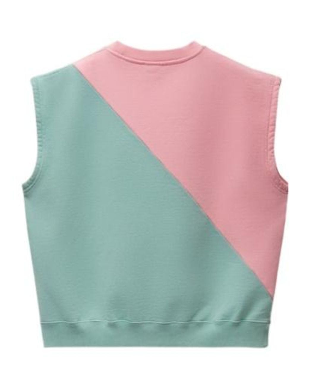 Versace Blue Logo Panel Sleeveless T-Shirt
