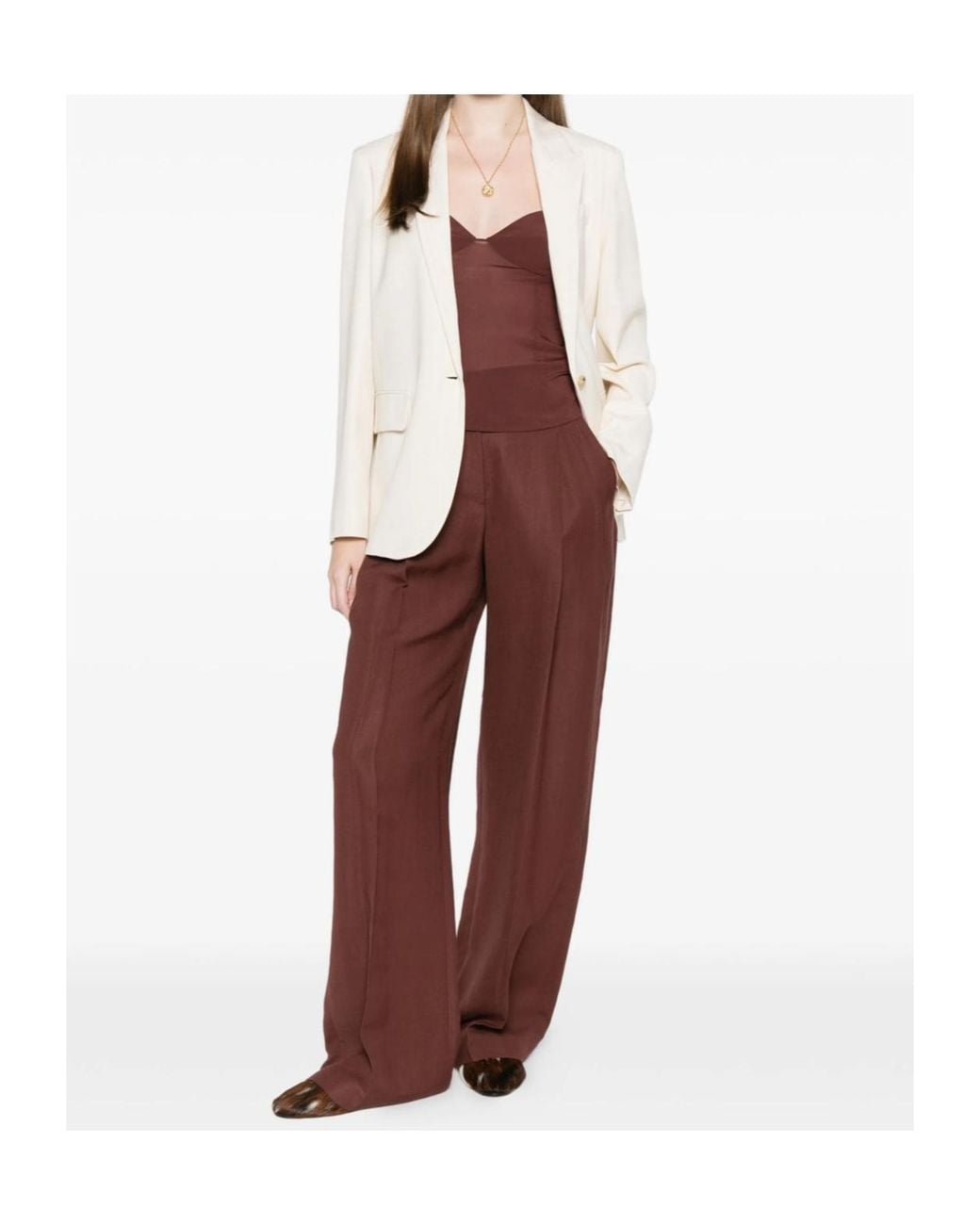 Forte_forte White Lapel Suit Jacket