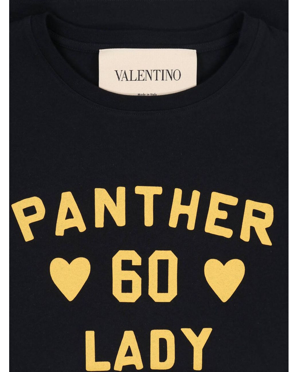 Valentino Black Panther Lady Printed Crewneck T-Shirt