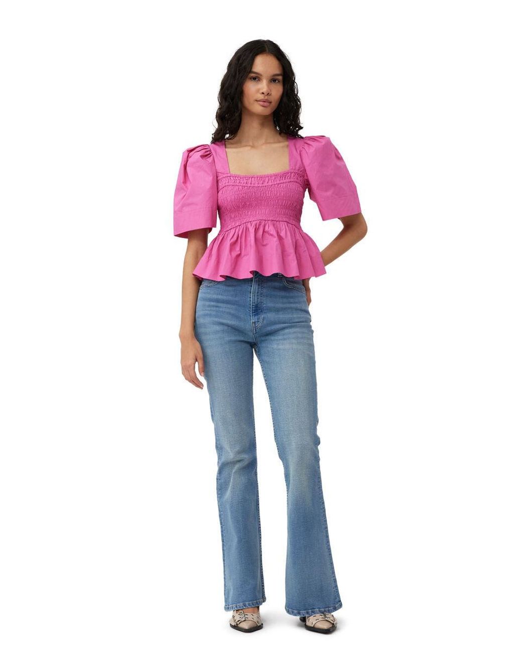 Ganni Pink T-Shirts And Polos