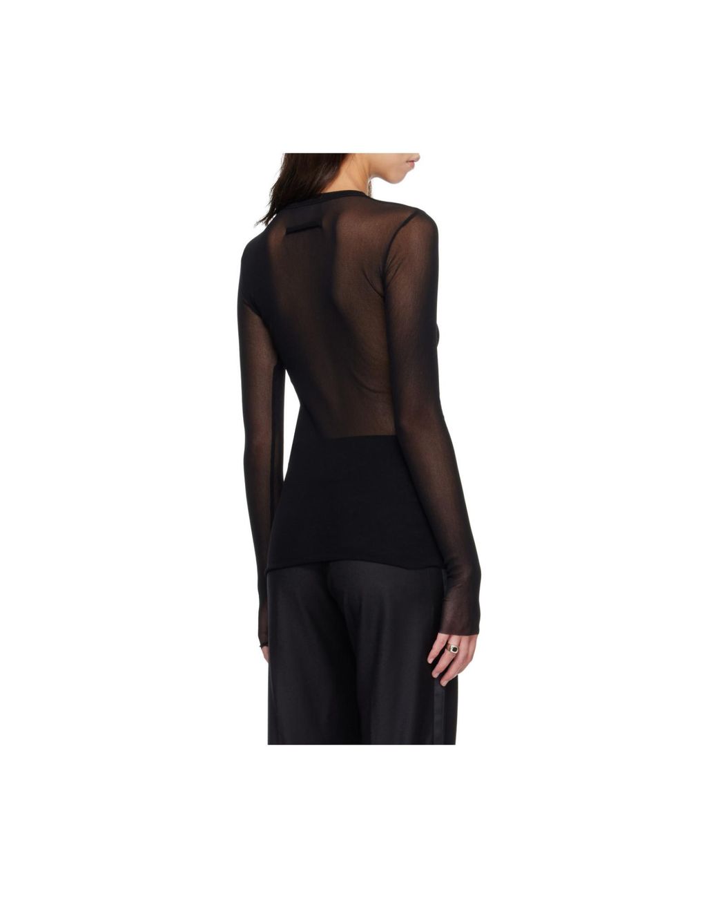Jean Paul Gaultier Black Long-Sleeved Top