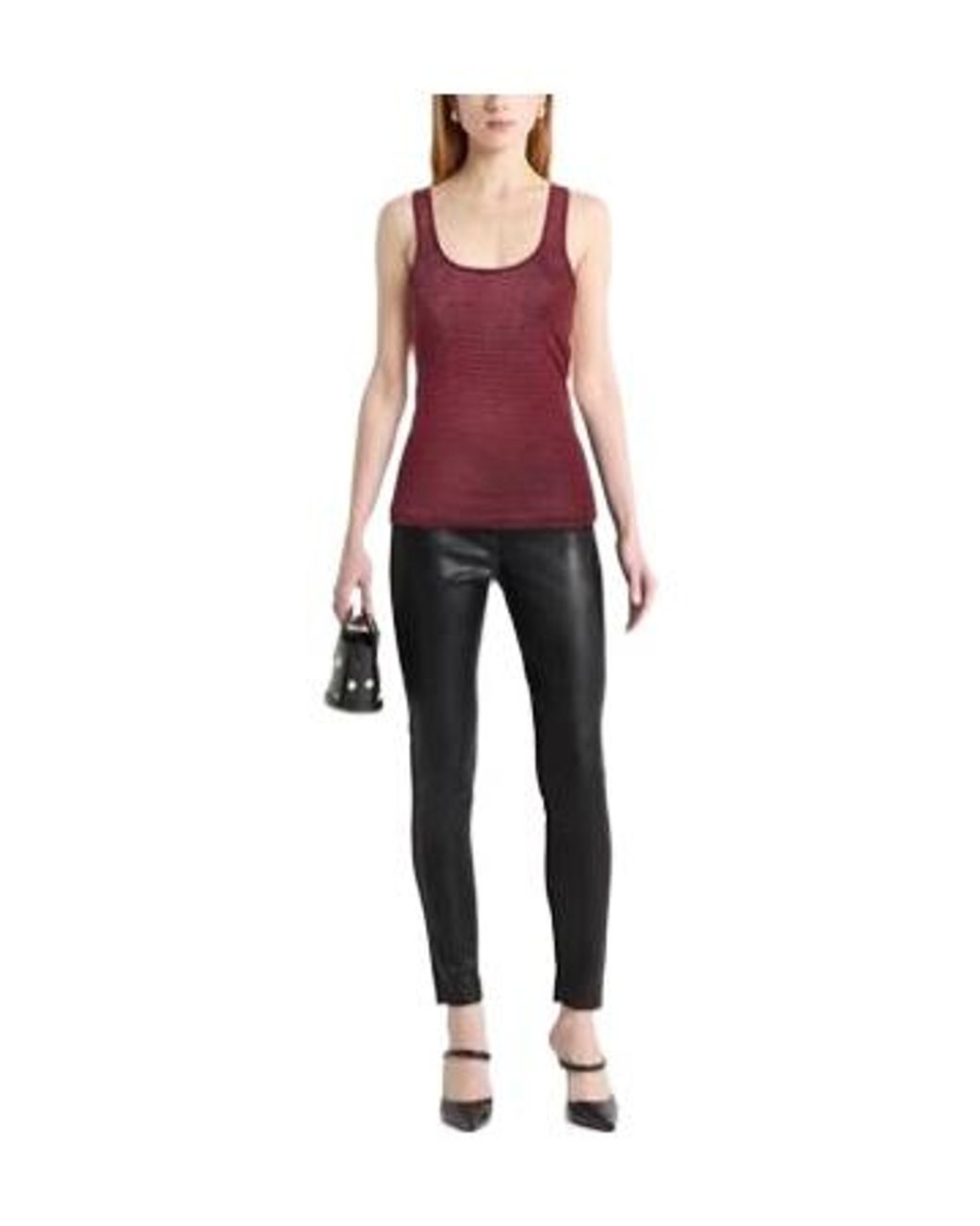 Isabel Marant Red Tank Top Linen, Cotton