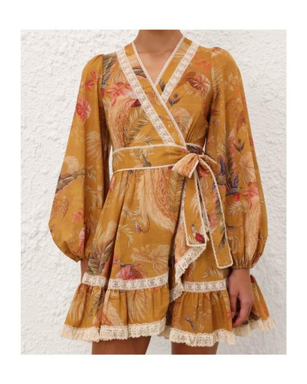Zimmermann Multicolor Ascension Frill Mini Dress