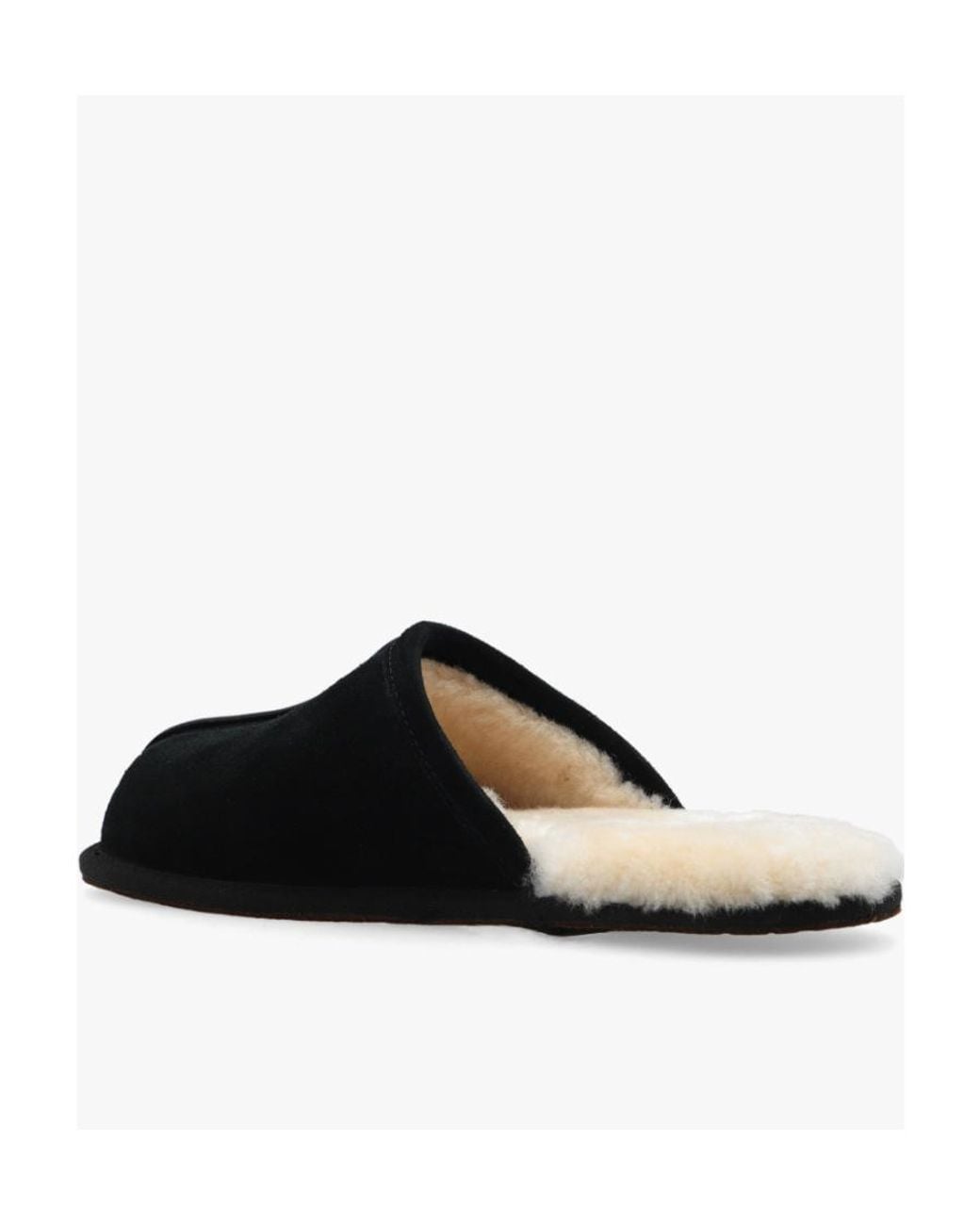 Ugg Black Scuff Logo Embossed Slippers for men