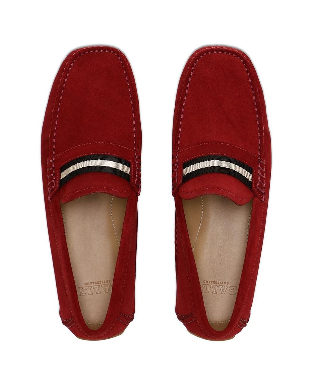 Bally Red Logo Business Casual Shoes for men