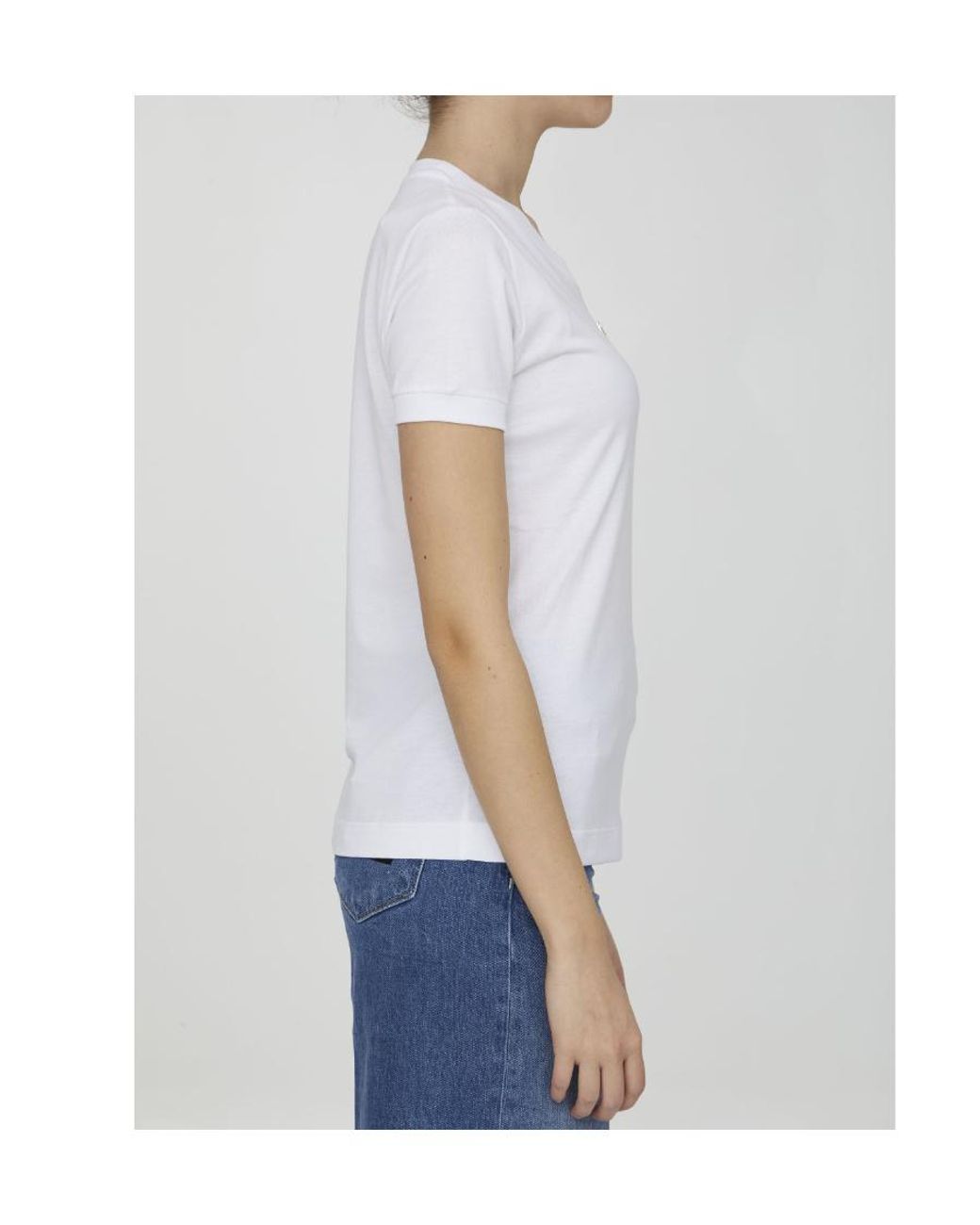 Dolce & Gabbana White Logo-Embellished Short-Sleeved Top