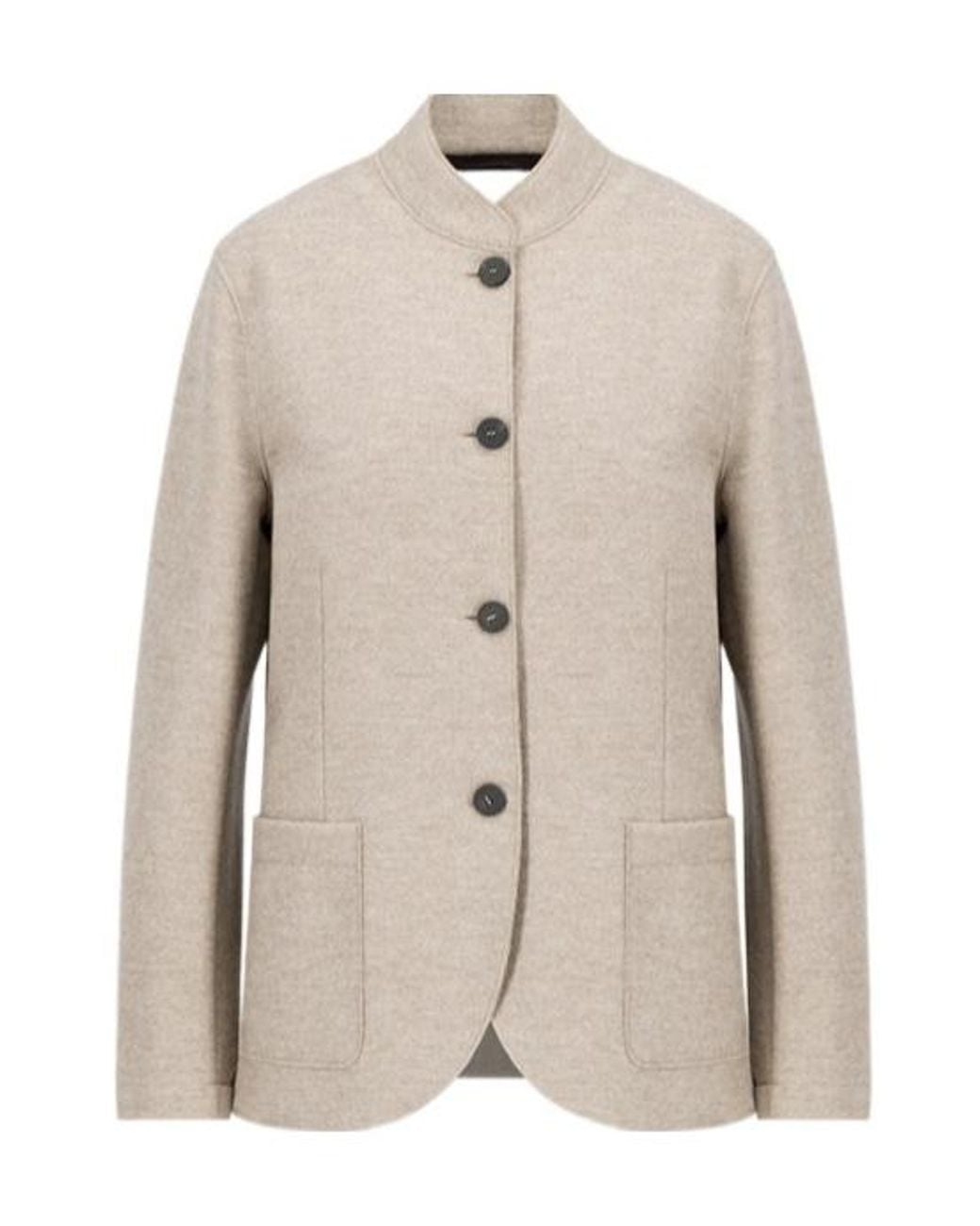 Harris Wharf London Natural Nehru Jacket