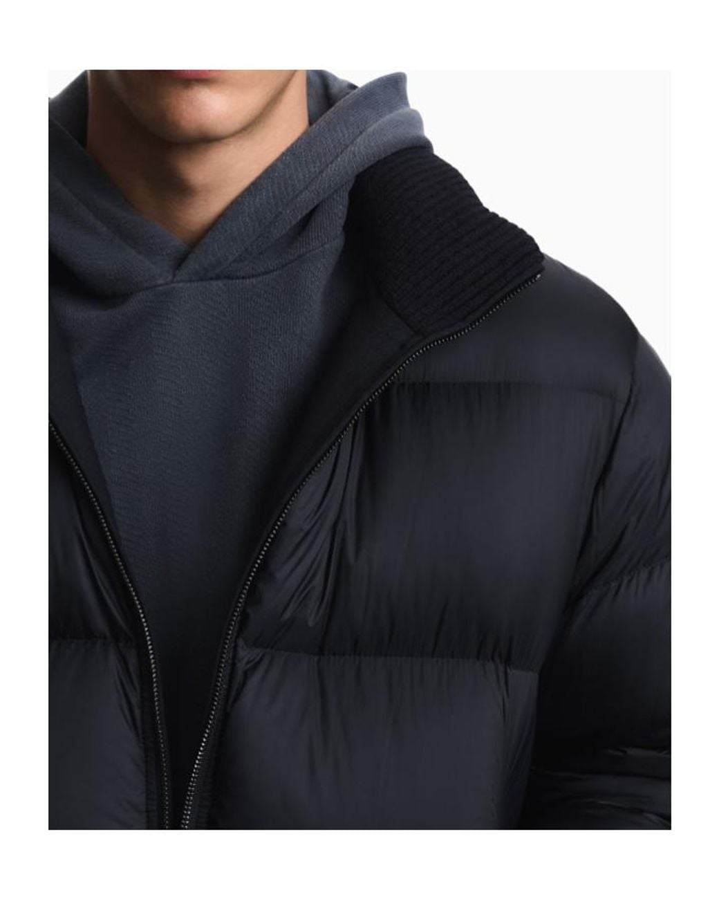 Emporio Armani Blue Down Jacket for men