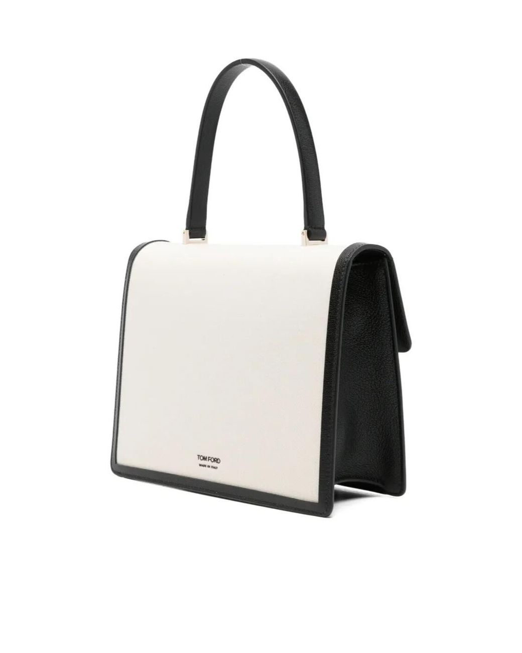 Tom Ford White Small Aube Contrast-Trim Tote Bag