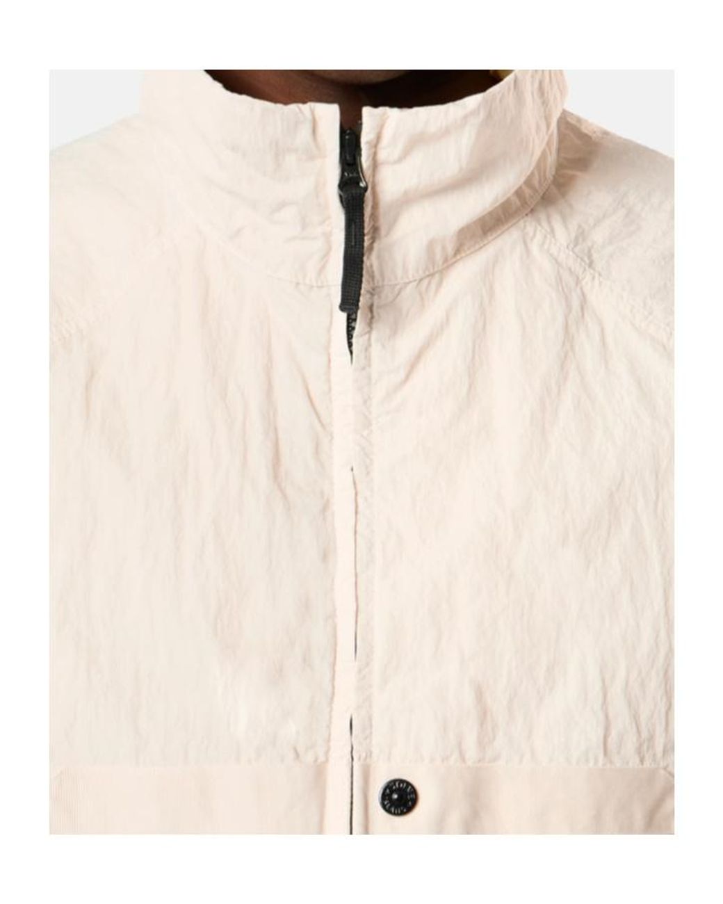 Stone Island Natural Stand-Collar Zip Jacket for men
