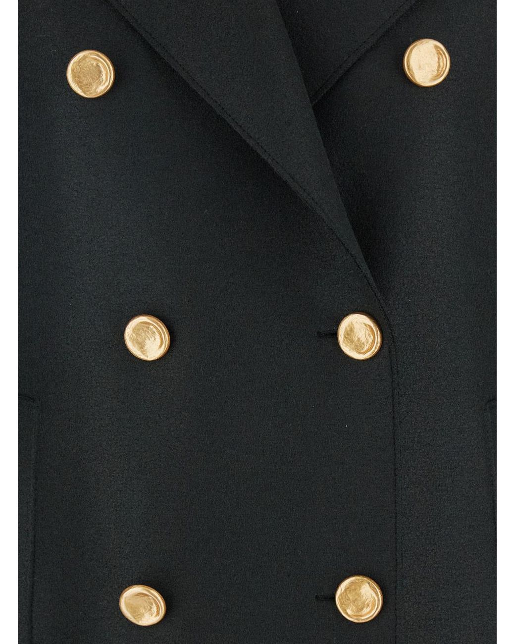 Harris Wharf London Black Double-Breasted Coat