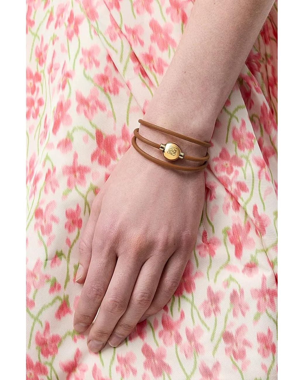 Loewe Brown Pebble Bracelet