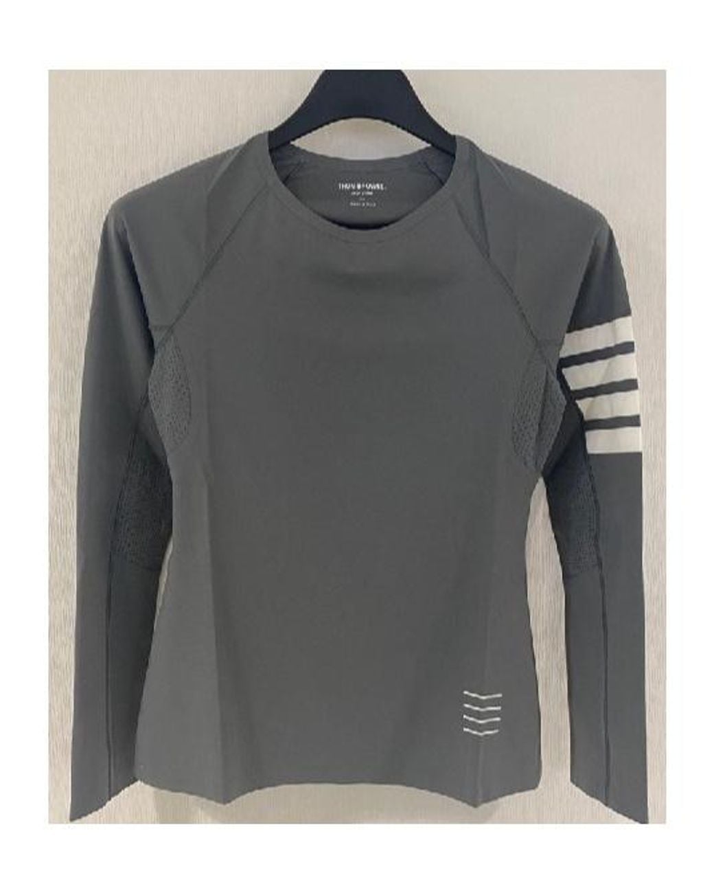 Thom Browne Blue 4-Bar Compression Long Sleeve Top
