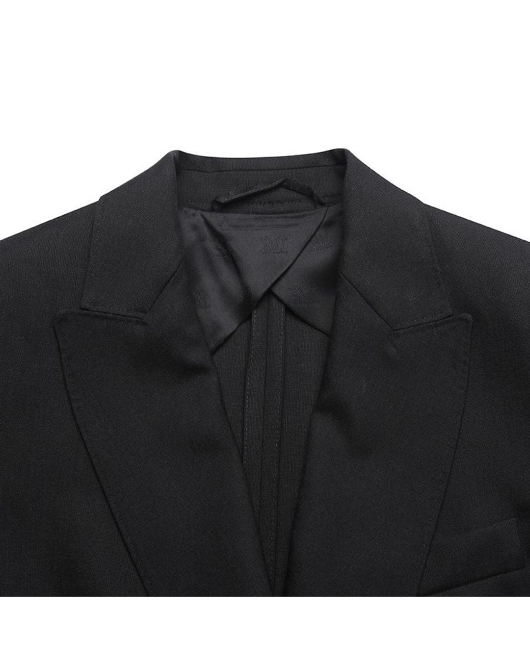 Max Mara Black Double-Breasted Long-Sleeved Blazer