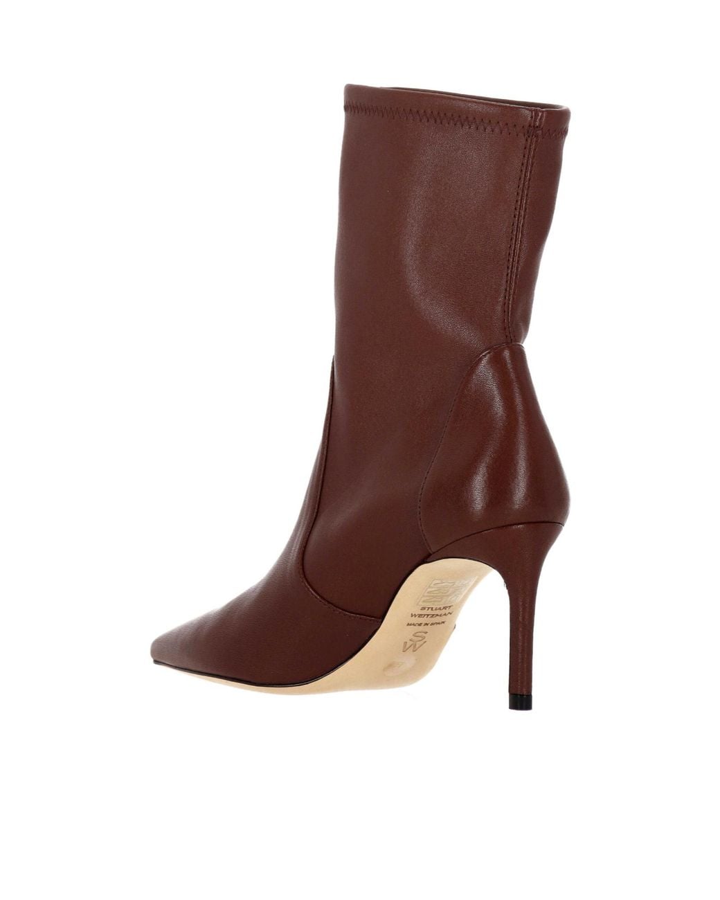 Stuart Weitzman Brown Pointed-Toe Ankle Boots