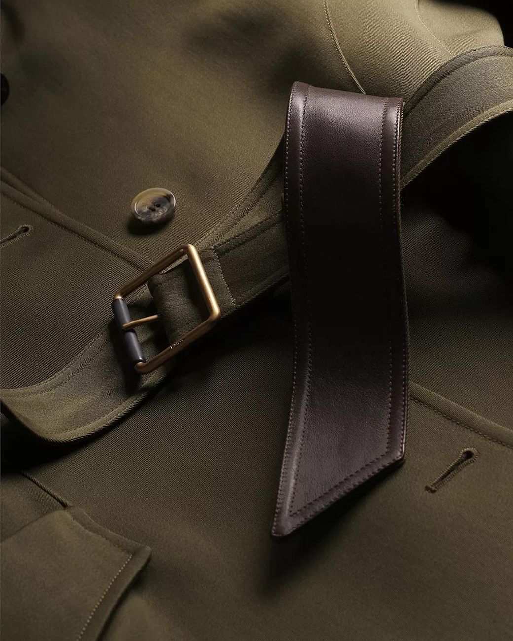 Dior Green Fitted Belted Jacket