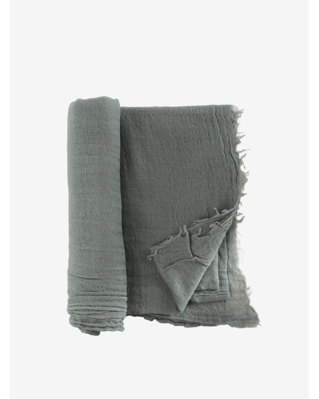 Rick Owens Gray Frayed Cashmere-Blend Scarf for men