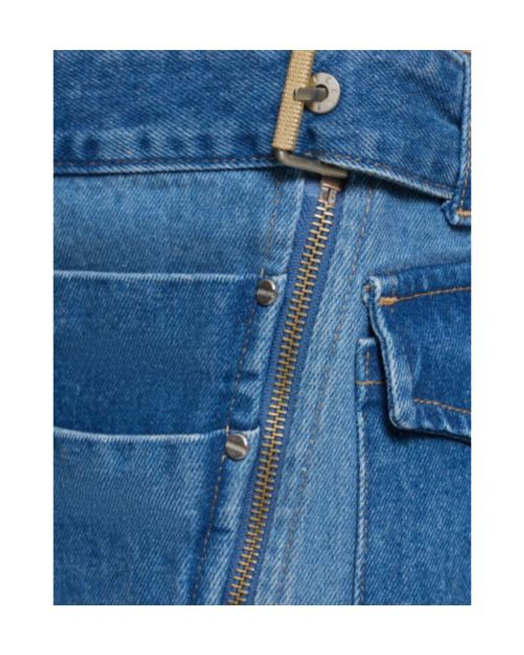 Dion Lee Blue Belt-Loop Skirt