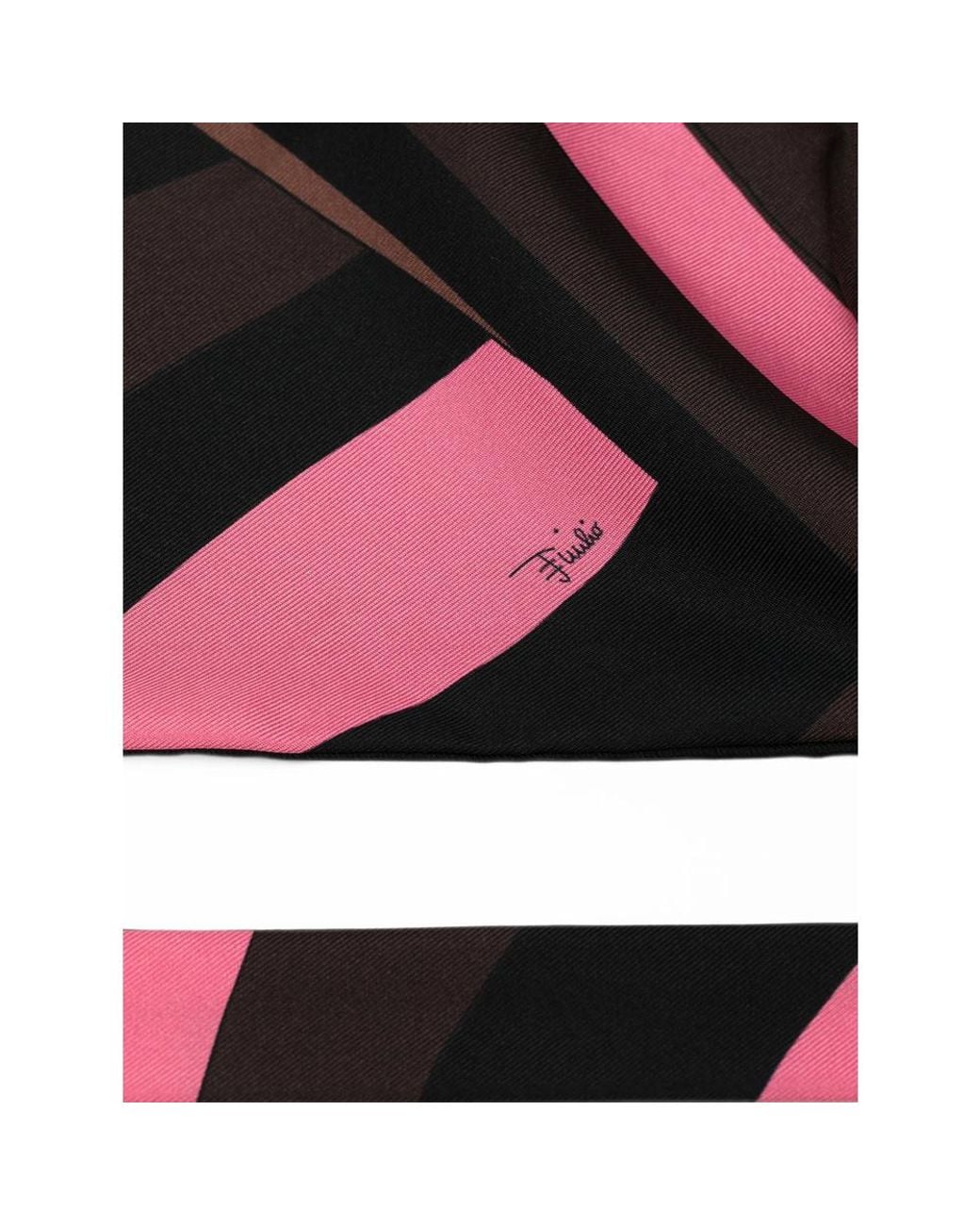 Emilio Pucci White Twill Square Scarf