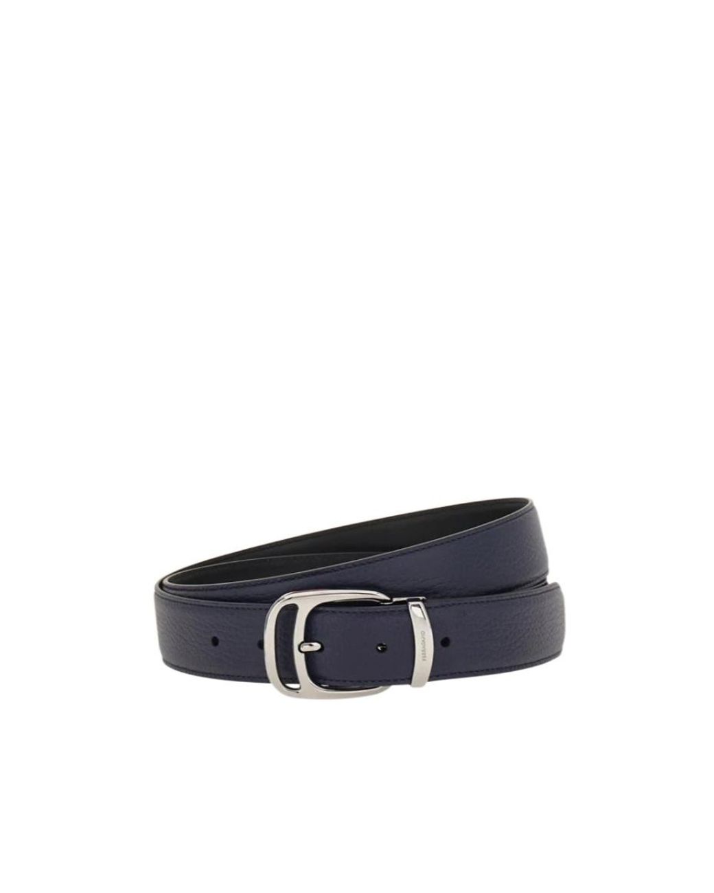 Ferragamo White Ferragamo Reversible Buckle Textured Belt for men