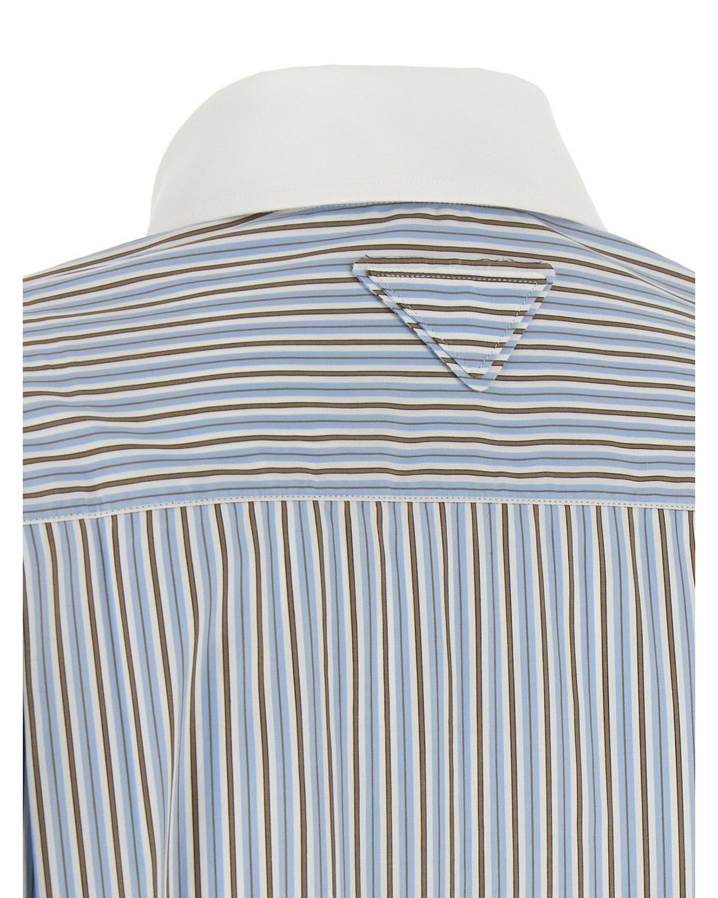 Prada Gray Striped Poplin Shirt
