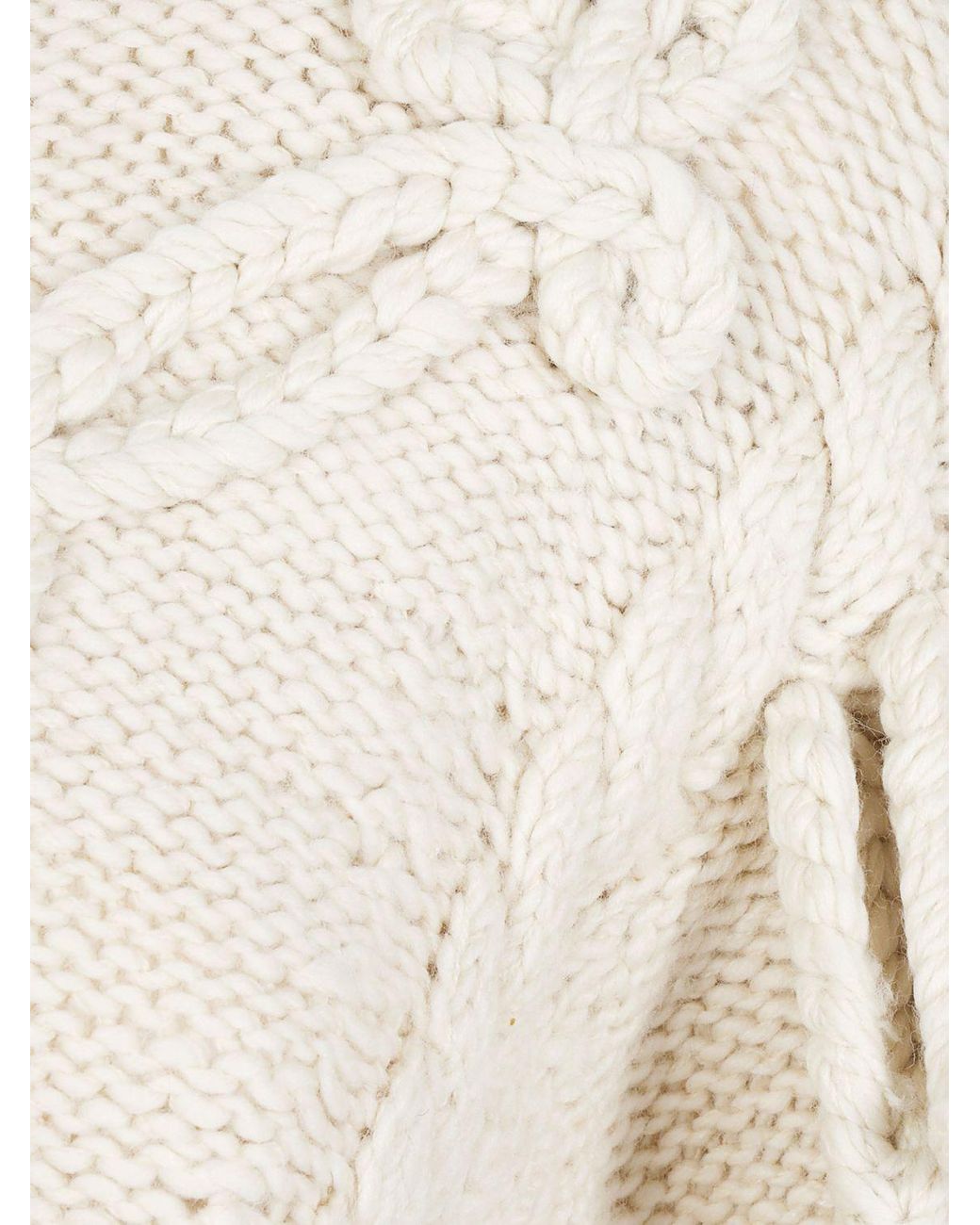 Isabel Marant White Étoile Katria Cable Knit Sweater